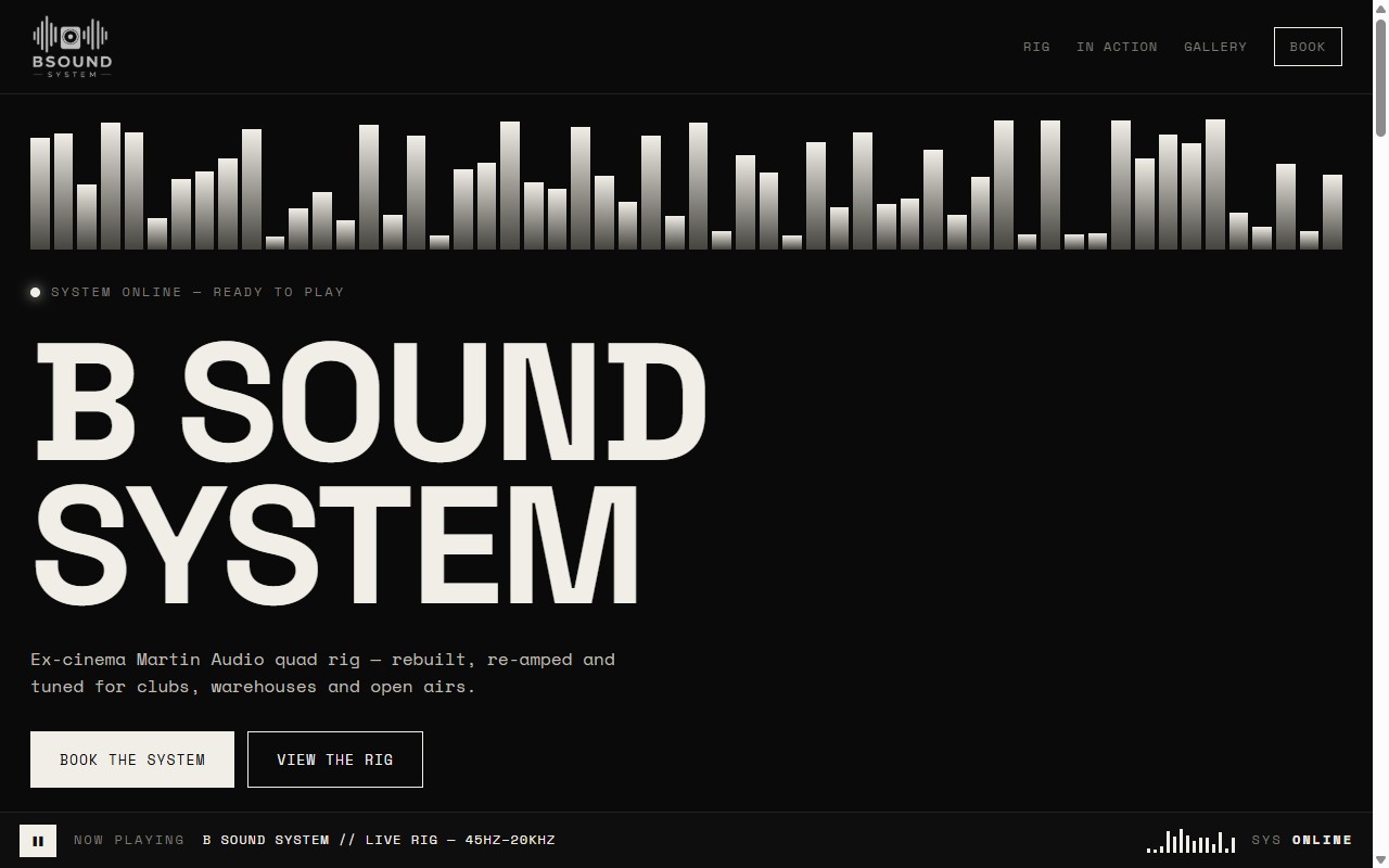 Aperçu du site Le B Sound System